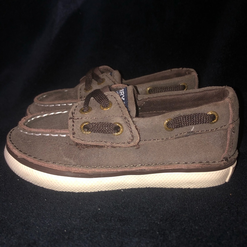 Sperry Top Sider Cruz Jr Casual Boat Shoes Toddler Boys Size 7.5M Leather Upper